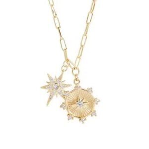 Jennifer Miller Starburst Charm Necklace- New